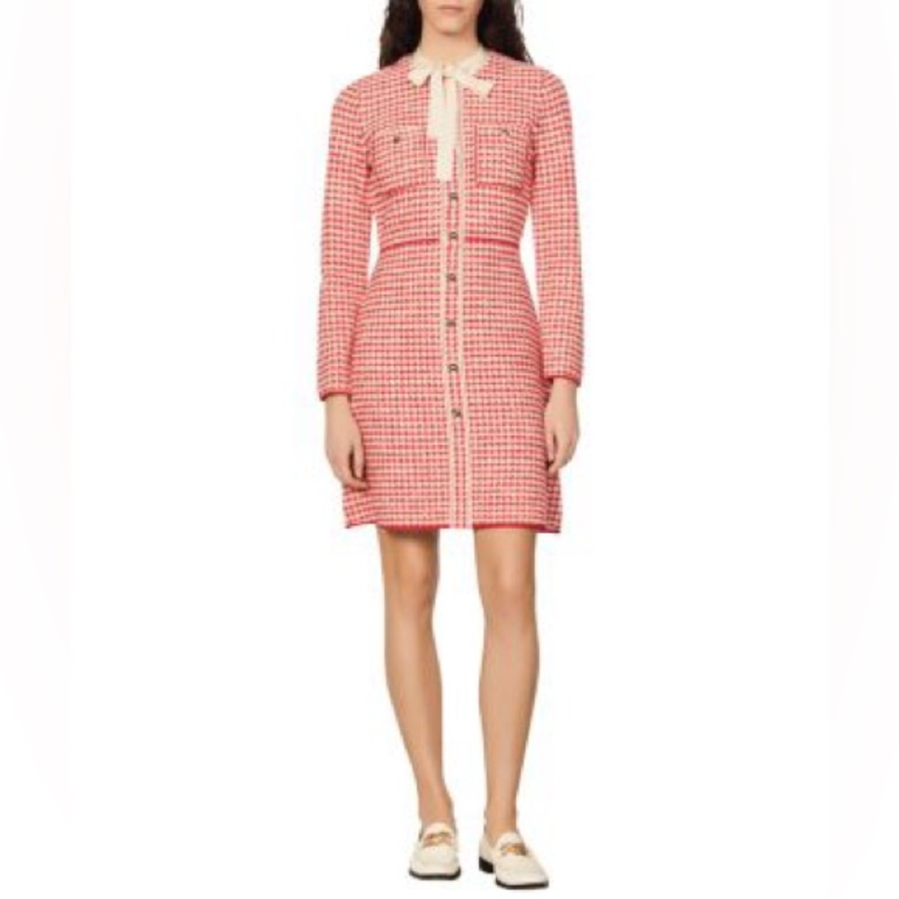 Sandro tie collar dress